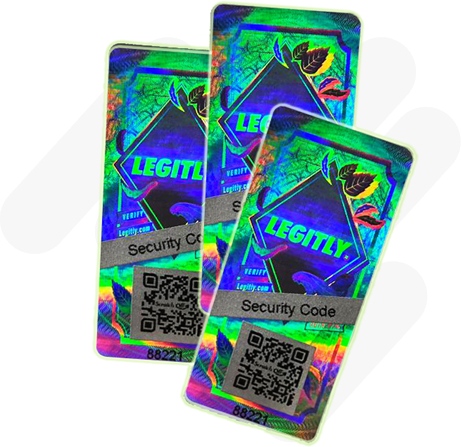 LEGITLY Holographic Security Stickers - Real Product